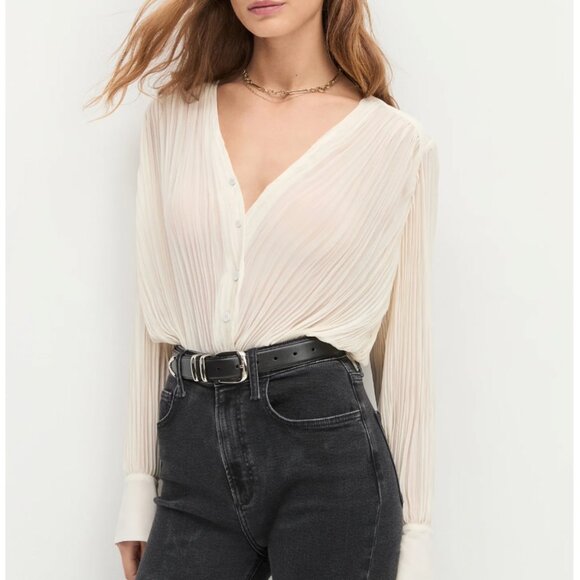 NWT Favorite Daughter The Change Me Bodysuit XS/S/M Ivory - Picture 2 of 8